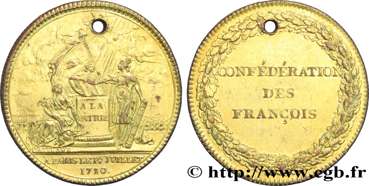 FRENCH CONSTITUTION Médaille, Confédération des François fVZ