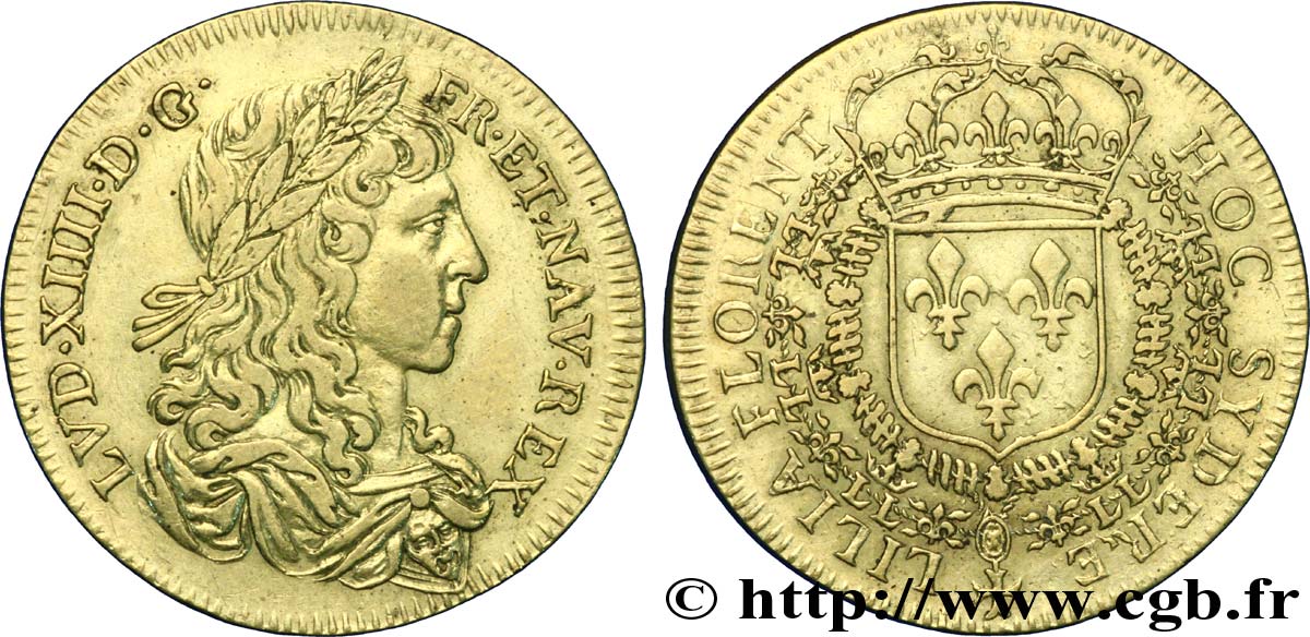 LOUIS XIV LE GRAND ou LE ROI SOLEIL Émission vers 1650 TTB+