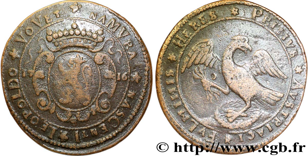 PAYS-BAS AUTRICHIENS - COMTÉ DE FLANDRE Naissance du Prince Léopold d’Autriche TB+