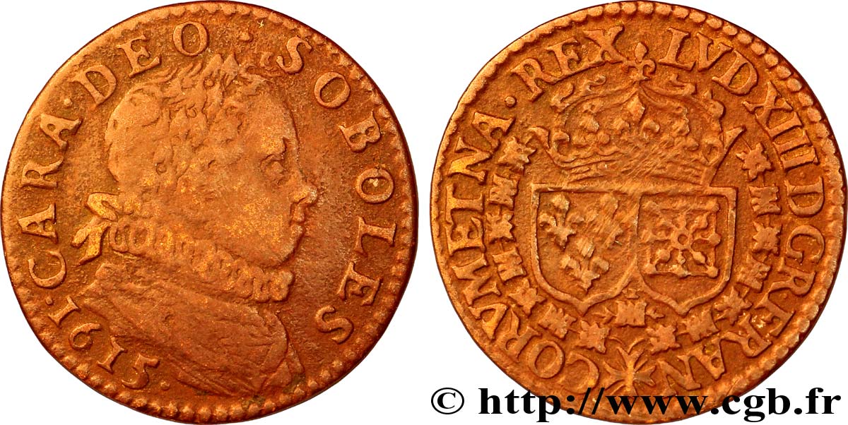 LOUIS XIII LE JUSTE Jeton de format du double tournois TTB