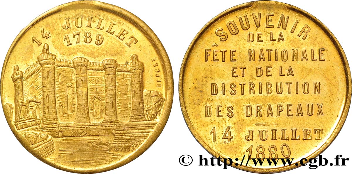 FRENCH THIRD REPUBLIC FÊTE NATIONALE 14 JUILLET 1880 MS