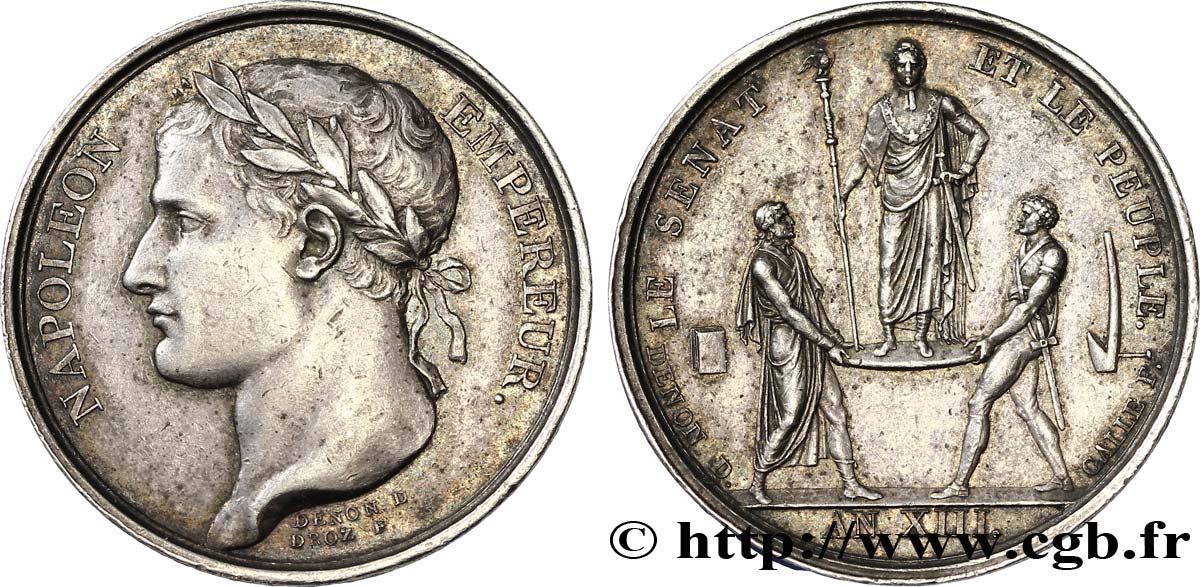 PREMIER EMPIRE Médaille AR 26, sacre de l&nbsp;empereur SUP