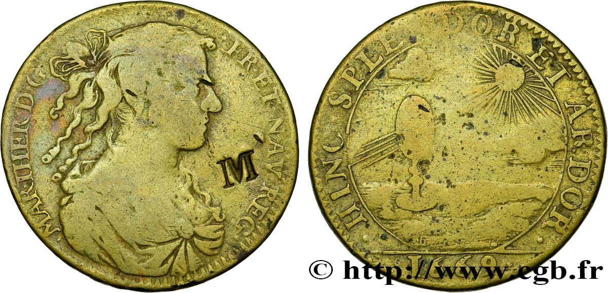 MARIE-THÉRÈSE D&nbsp;AUTRICHE Avec contremarque M q.MB