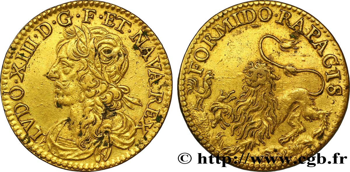 LOUIS XIII LE JUSTE Module proche du double tournois, buste inédit SUP