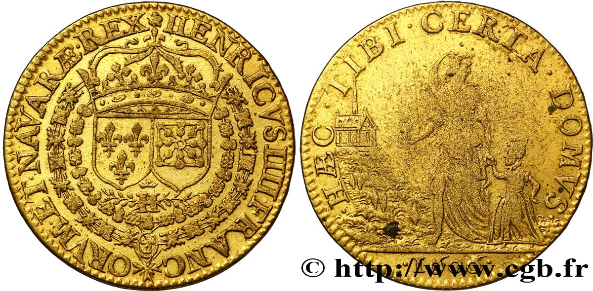 HENRI IV LE GRAND Baptême du Dauphin Louis XIII - Fontainebleau TTB+