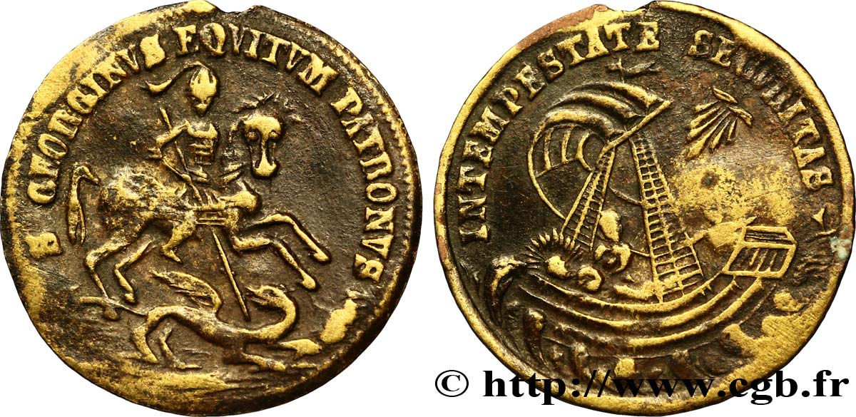 MÉDAILLE DE SOLDAT XVIe siècle TTB