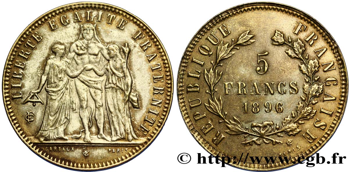 CASINOS ET JEUX Jeton de jeu de 5 francs Hercule SUP