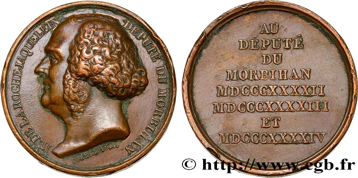 BRITTANY - MEDALS, TOKENS AND JETONS OF THE 19TH CENTURY Mr DE LA ROCHEJACQUELEIN AU