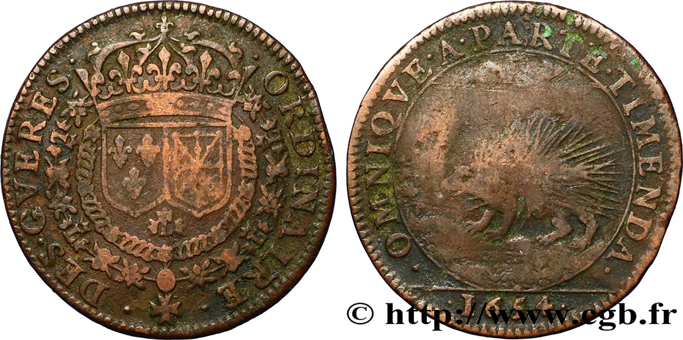ORDINAIRE DES GUERRES (WAR ADMINISTRATION) Émission de 1654 F