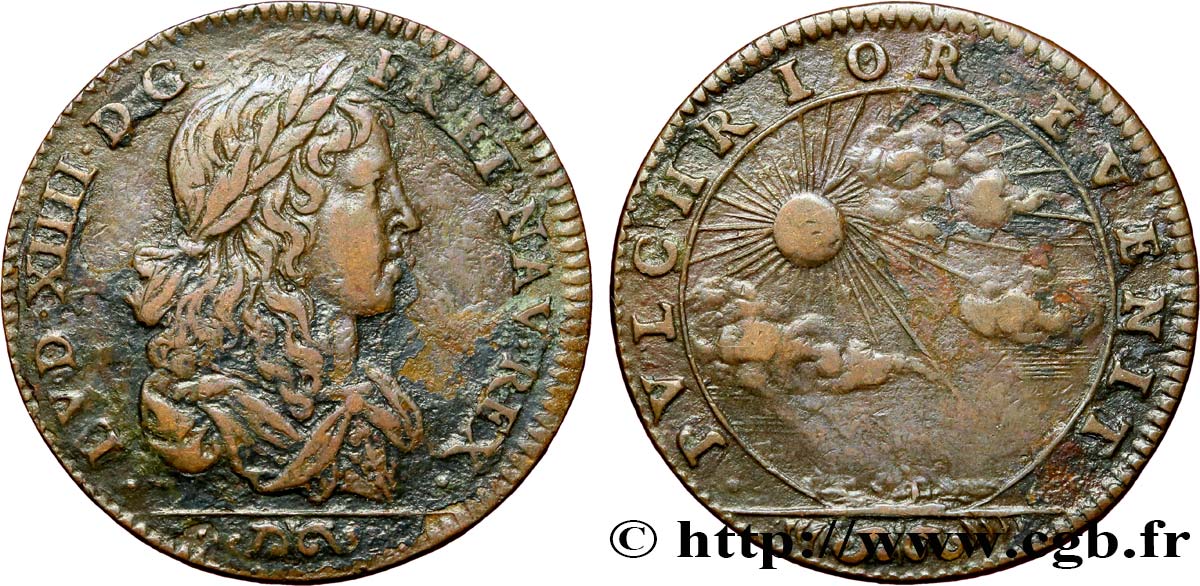 LOUIS XIV LE GRAND ou LE ROI SOLEIL Revers de l’Extraordinaire des guerres TTB