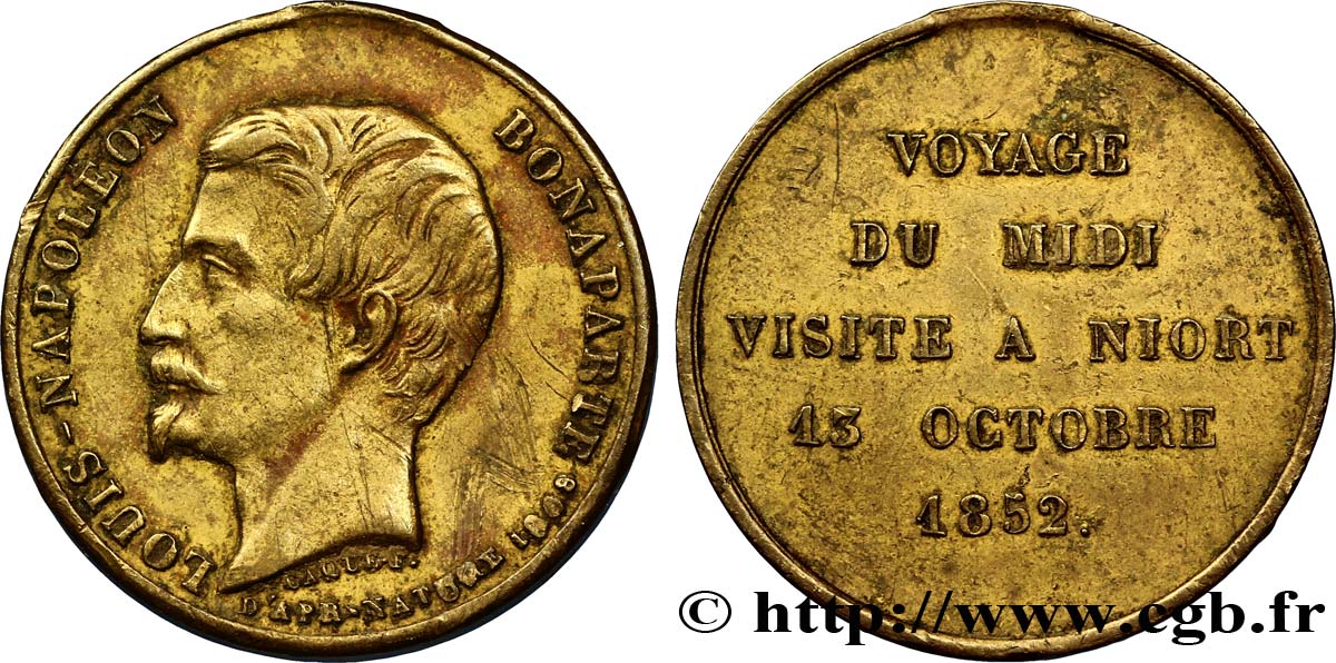DEUXIÈME RÉPUBLIQUE VOYAGE DE LOUIS-NAPOLÉON TTB+