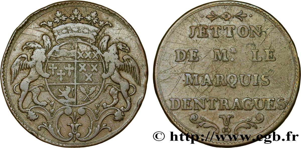 AUVERGNE - NOBLESSE FOREZ : Marquis d’Entragues TB+