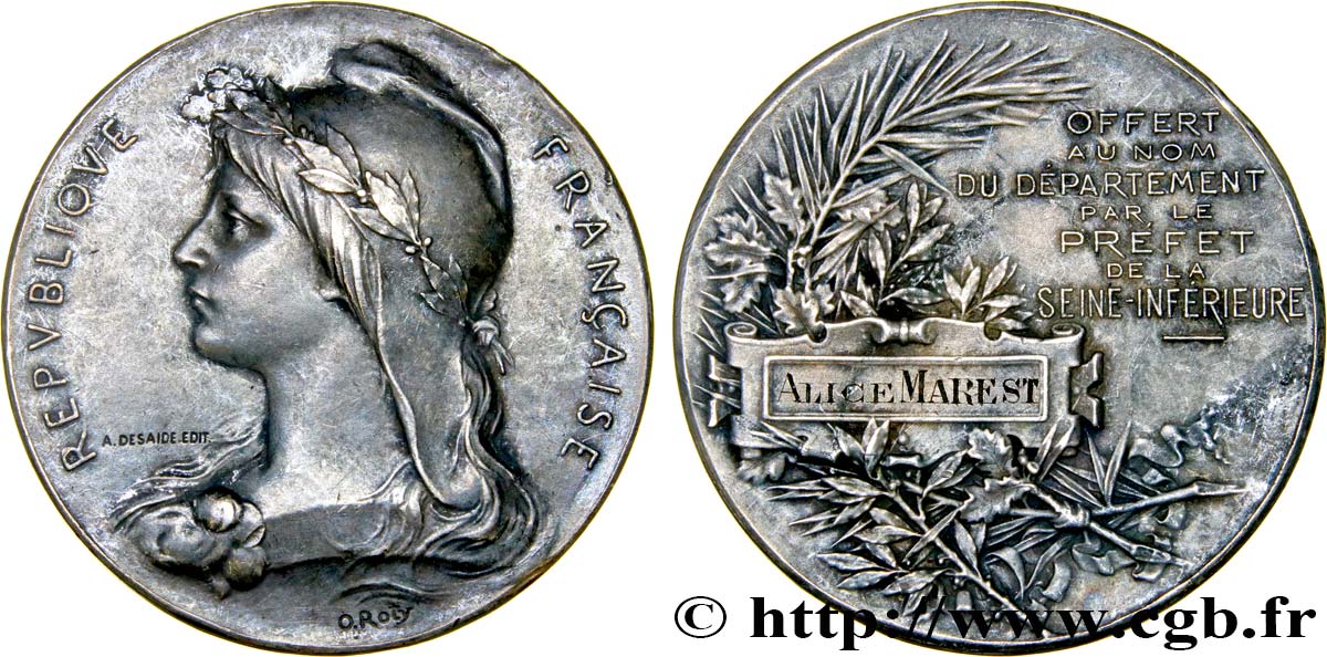 NORMANDIE (NOBLESSE ET VILLES DE...) Médaille de récompense EBC