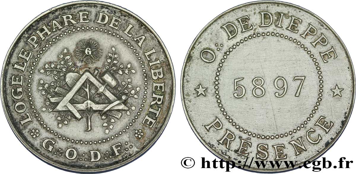 FRANC - MAÇONNERIE LE PHARE DE LA LIBERTE DE DIEPPE SUP