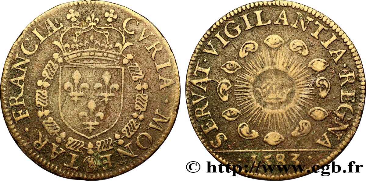 COUR DES MONNAIES DE PARIS Henri III MBC