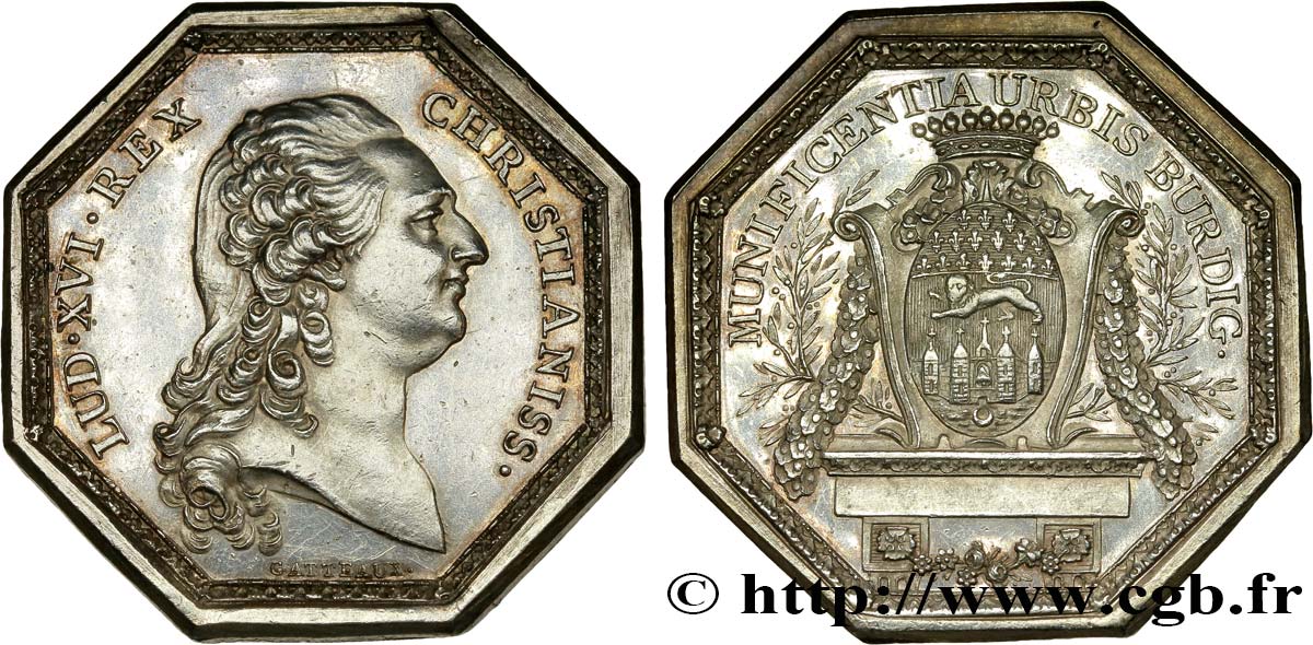 BORDEAUX Récompense de la ville de Bordeaux, émission de 1785 AU
