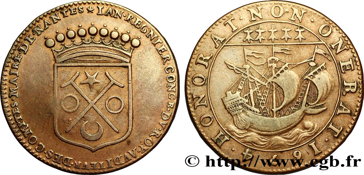 NANTES (ÉCHEVINS ET MAIRES DE ...) Jean Regnier, sieur de la Souchais TTB