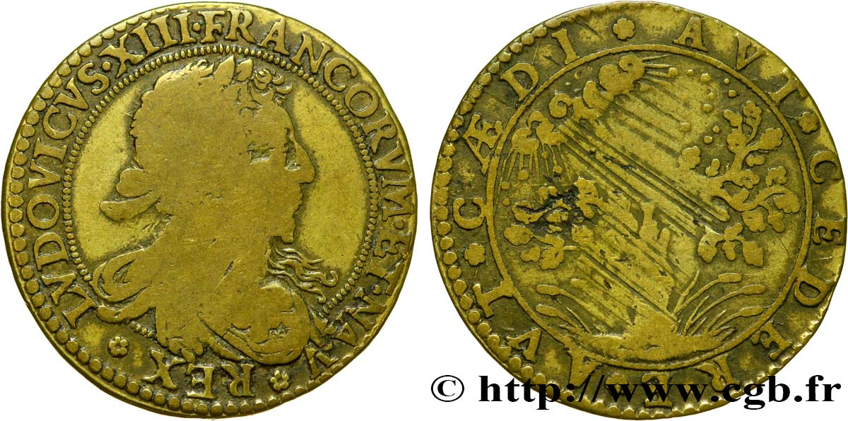LOUIS XIII LE JUSTE Jeton Cu 27 B+