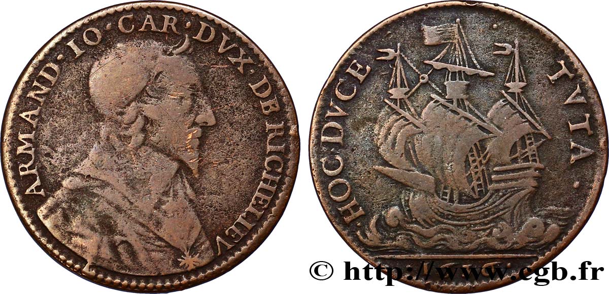 ARMAND JEAN DU PLESSIS, CARDINAL DUC DE RICHELIEU  TB+
