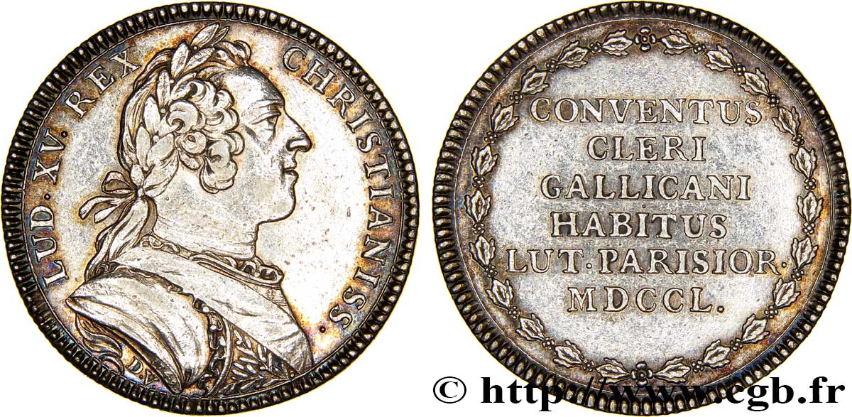 ASSEMBLÉE DU CLERGÉ ET JETONS RELIGIEUX Louis XV TTB