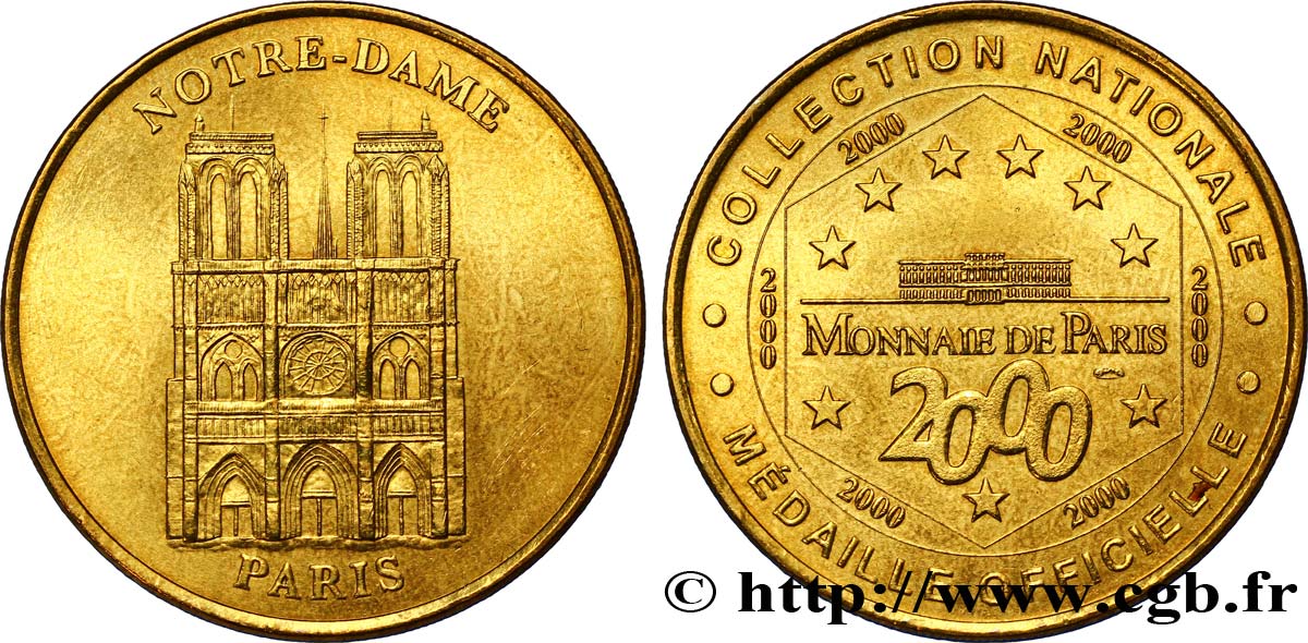 Jeton Notre-Dame De Paris 2007 – Médaille Architecture – France