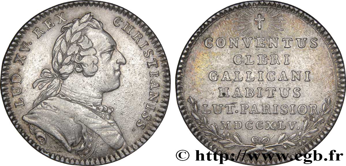 ASSEMBLÉE DU CLERGÉ ET JETONS RELIGIEUX Louis XV SS