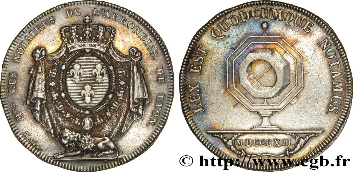 NOTAIRES DU XIXe SIECLE Notaires de Lyon TTB+