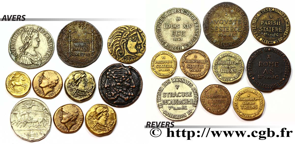 LOTTE Lot de dix monnaies pédagogiques Collection BP, plastique 