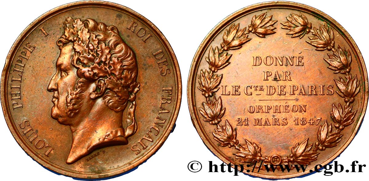 LOUIS-PHILIPPE I Médaille LOUIS PHILIPPE Ier XF
