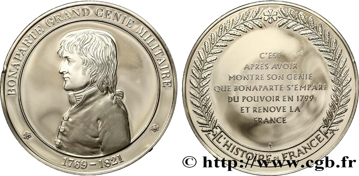 FIRST FRENCH EMPIRE. Napoléon Emperor crowned with laurel - French Empire  Médaille commémorative NAPOLEON BONAPARTE MS