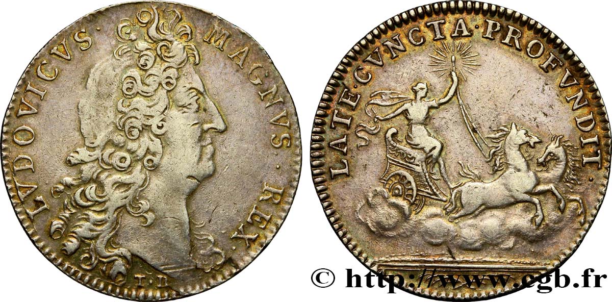 LOUIS XIV LE GRAND ou LE ROI SOLEIL Émission de 1698 TTB