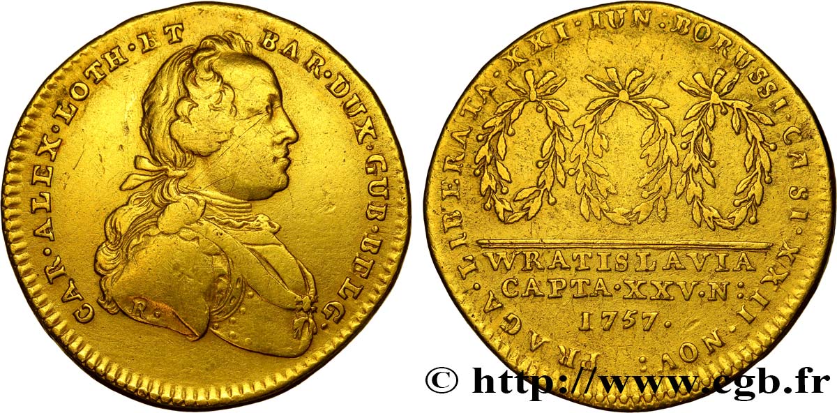PAYS-BAS AUTRICHIENS - CHARLES ALEXANDRE DE LORRAINE CHARLES-ALEXANDRE DE LORRAINE XF