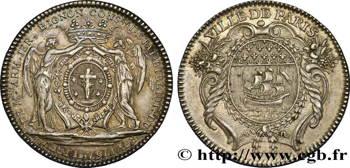 ILE DE FRANCE - VILLES et NOBLESSE Armand Jérôme Bignon, bibliothèque du Roi SUP