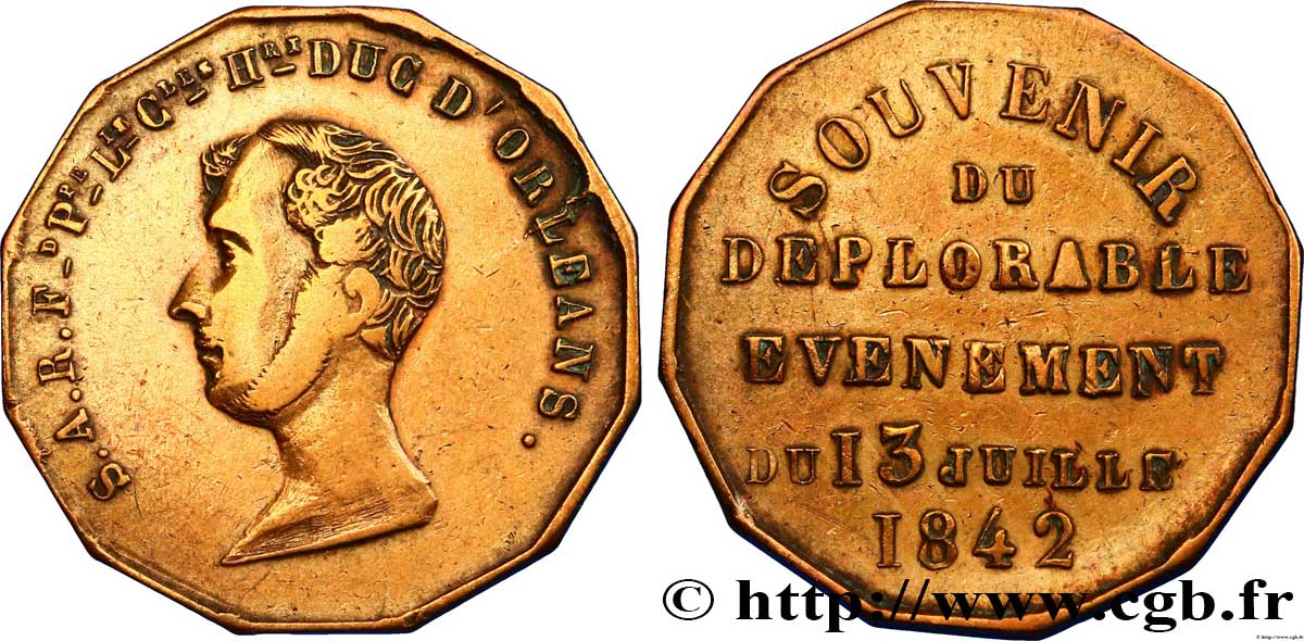 LOUIS-PHILIPPE Ier Ferdinand Philippe , DUC D&nbsp;ORLEANS, avec faute d’orthographe TTB