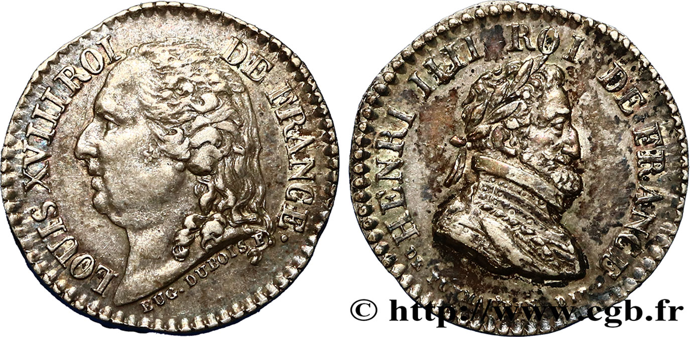 LOUIS XVIII Quinaire - Henri IV SUP