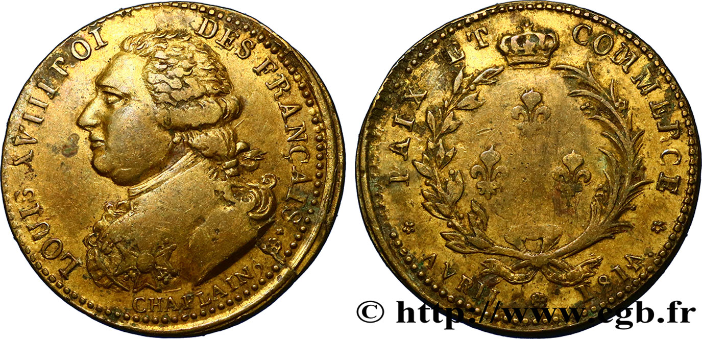 LUIGI XVIII Paix et commerce q.BB