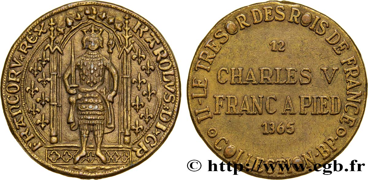 Jetons BP Charles V - Franc à pied - n°12 TB