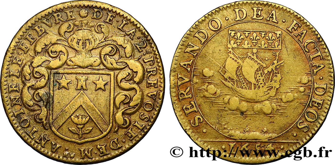 PARIS - ILE DE FRANCE Antoine Le Febvre ou Le Fèvre ou Lefébure, prévôt de 1650 à 1654 q.BB