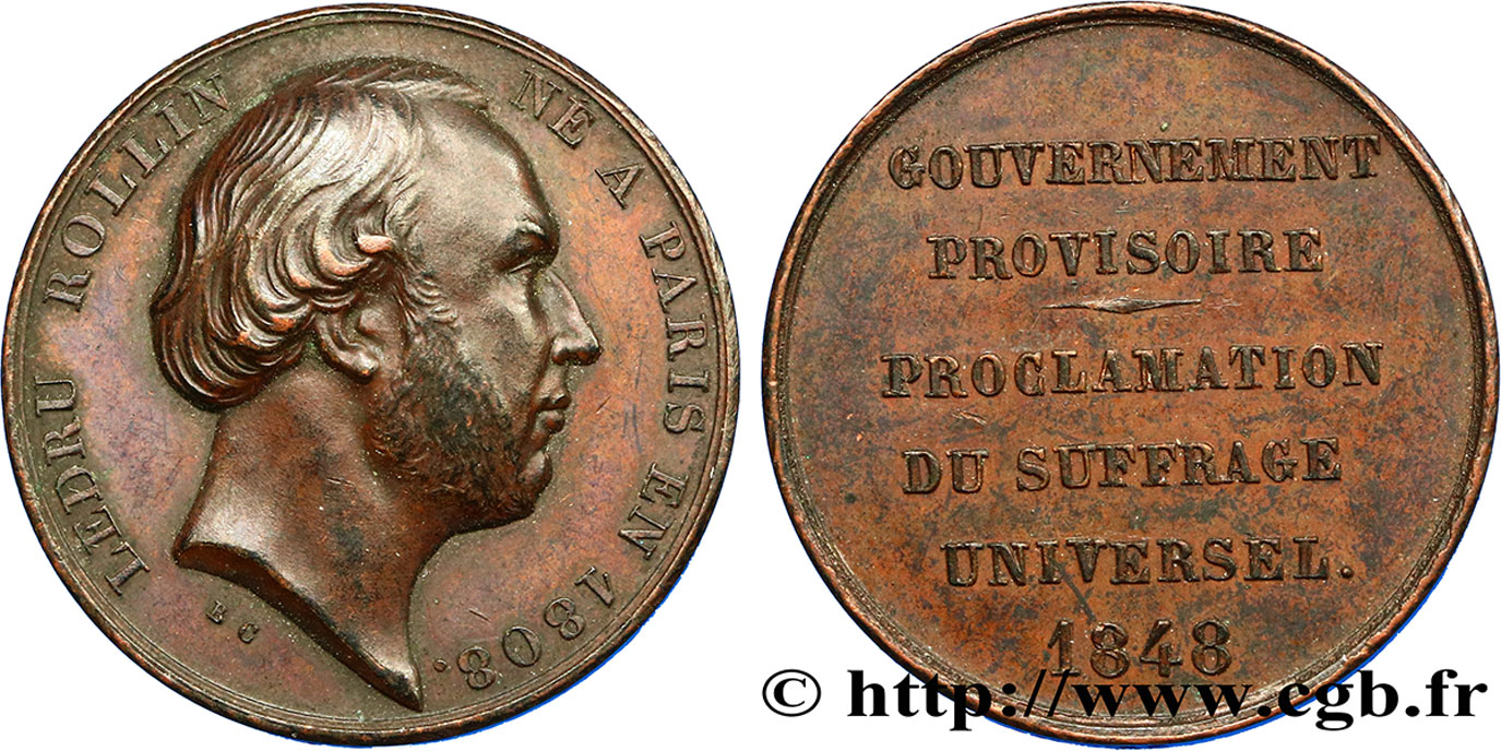 SECOND REPUBLIC LEDRU - ROLLIN SUFFRAGE UNIVERSEL AU