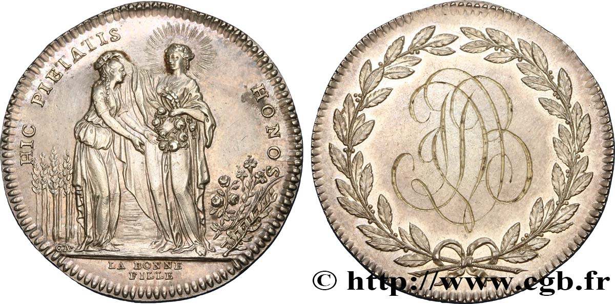 NORMANDY (GENTRY AND TOWNS OF...) CANON, VIEUX FUMÉ et MÉZIDON, médaille de mariage AU