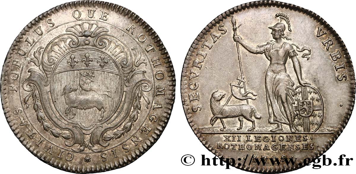 ROUEN (VILLE DE...) Jeton Ar 29, Charles-François Frédéric, duc de Montmorency-Luxembourg, gouverneur de 1691 à 1718 TTB+