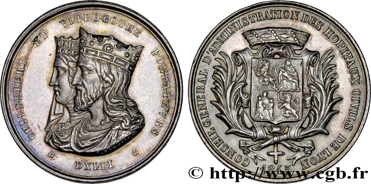 LYON AND THE LYONNAIS AREA (JETONS AND MEDALS OF...) Jeton Ar 34, médecine, hôpitaux civils de Lyon, conseil d’administration AU