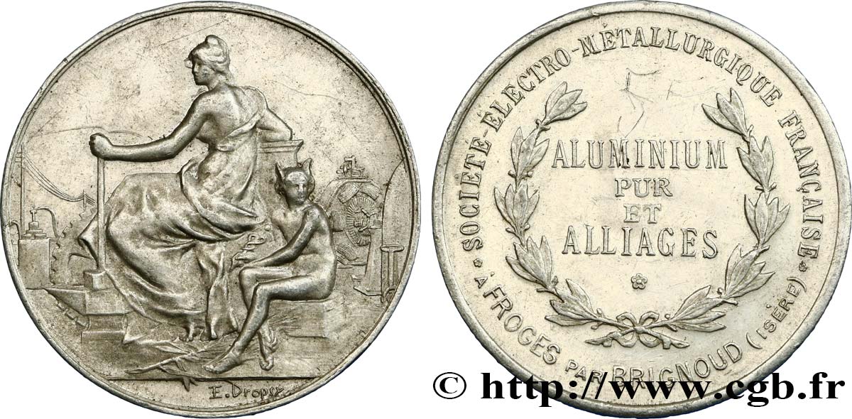 DAUPHINÉ - NOBLESSE ET VILLES Jeton Al 37, Société d’électro-métallurgie française Brignoud TTB