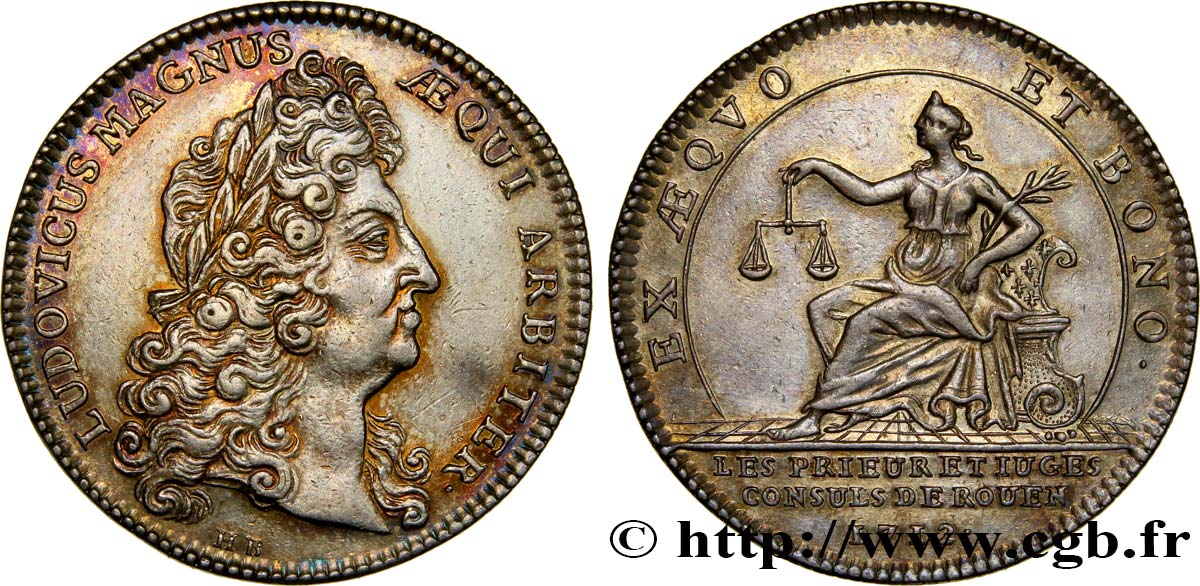 CHAMBRES DE COMMERCE Prieurs et juges-consuls de Rouen (Louis XIV) TTB