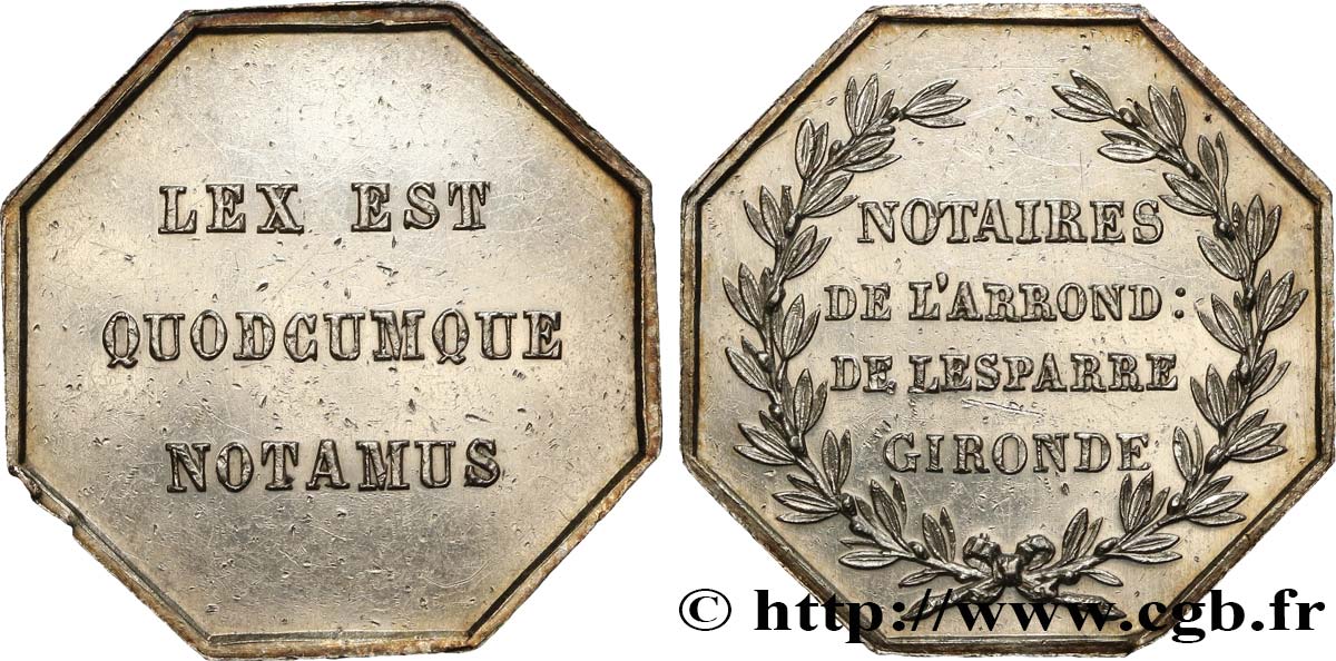 19TH CENTURY NOTARIES (SOLICITORS AND ATTORNEYS) Notaires de Lesparre AU