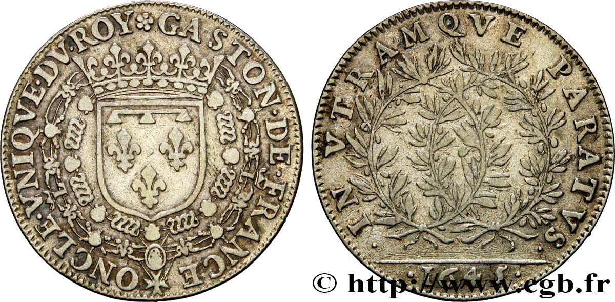 DOMBES - PRINCIPALITY OF DOMBES - GASTON OF ORLEANS Jeton Ar 27 XF
