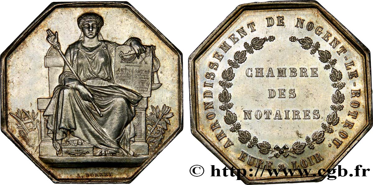 19TH CENTURY NOTARIES (SOLICITORS AND ATTORNEYS) Notaires de Nogent-Le-Rotrou AU