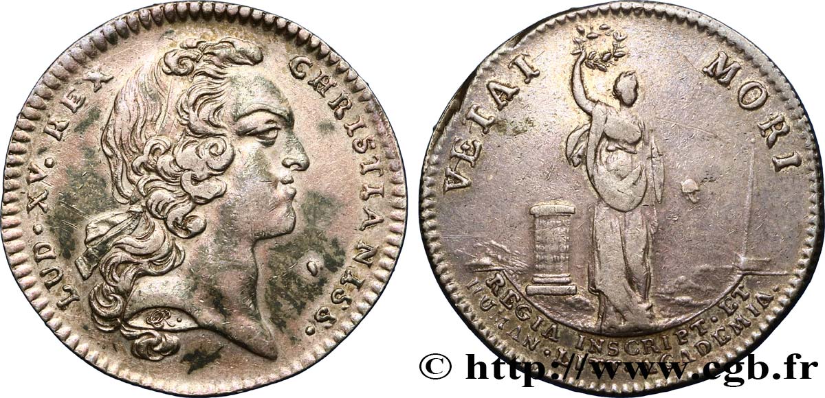 ACADÉMIE ROYALE DES INSCRIPTIONS ET BELLES-LETTRES Académie royale des Inscriptions et Belles-Lettres - Louis XV, émission de 1741 XF