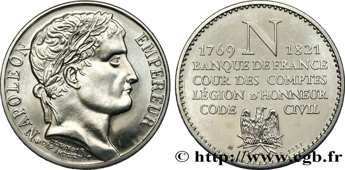 METALLIC SERIES OF THE KINGS OF FRANCE  NAPOLEON EMPEREUR - refrappe ultra-moderne AU