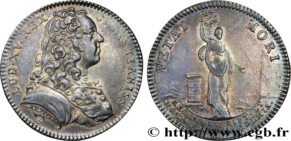ACADÉMIE ROYALE DES INSCRIPTIONS ET BELLES-LETTRES Académie royale des Inscriptions et Belles-Lettres - Louis XV, émission de 1736 TTB